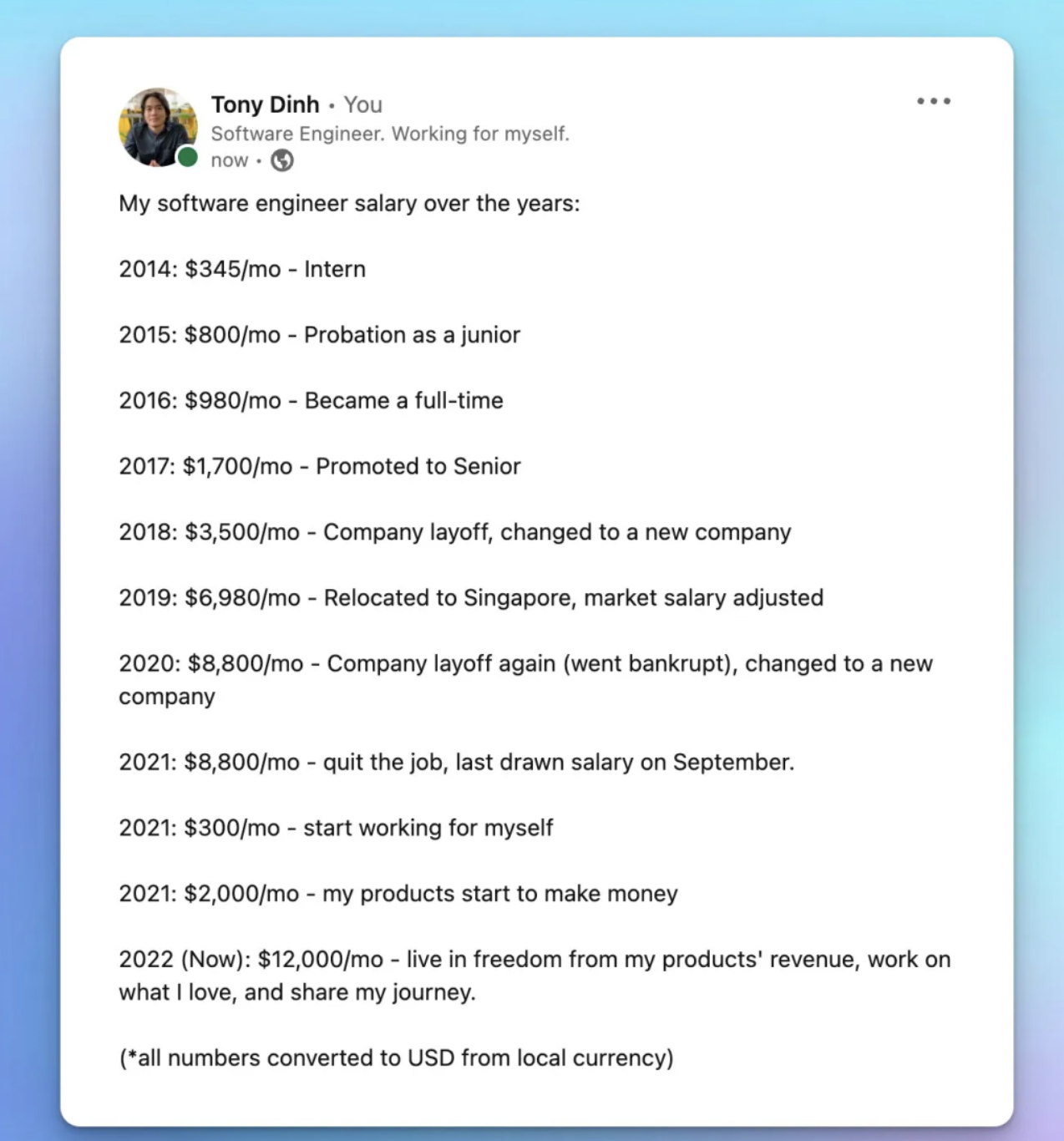 100 个财富小故事 001：我的个人创业故事：两年内从零到月薪 4.5 万美元-什么值得读-互联网人的书单库！